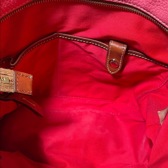 Dooney & Bourke Pebble Grain Small Lexington in Hot Pink - Picture 16 of 17